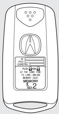 Acura RDX (2012) - Rappel d'une position de conduite mémorisée - 2