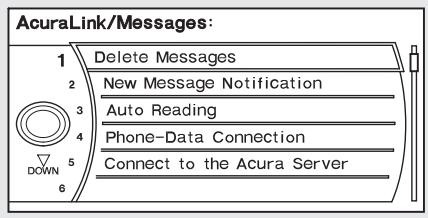 Acura RDX (2012) - Écran Acuralink/Messages - 2