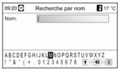 OPEL Astra J Phase 2 (2012-2015) Infotainment System - Recherche par nom - 1