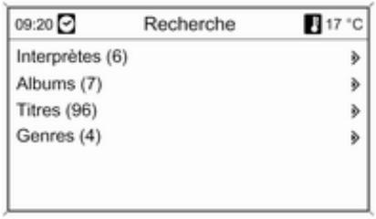 OPEL Astra J Phase 2 (2012-2015) Infotainment System - Au cours d'une lecture MP3 - 2
