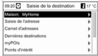 OPEL Astra J Phase 2 (2012-2015) Infotainment System - Saisie de la destination - 1