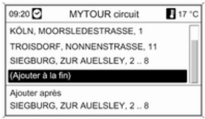 OPEL Astra J Phase 2 (2012-2015) Infotainment System - Ajout de destinations intermédiaires à la tournée - 3