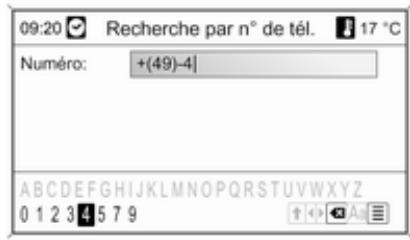 OPEL Astra J Phase 2 (2012-2015) Infotainment System - Recherche par numéro de tel. - 1