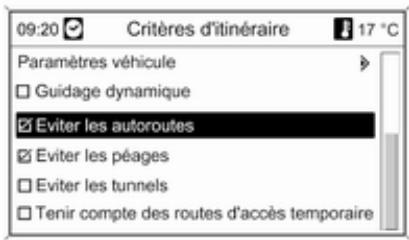 OPEL Astra J Phase 2 (2012-2015) Infotainment System - Critères d'itinéraire - 4