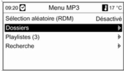 OPEL Astra J Phase 2 (2012-2015) Infotainment System - Au cours d'une lecture MP3 - 1