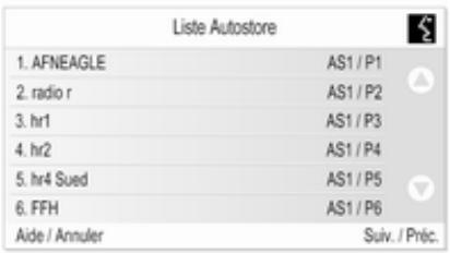 OPEL Astra J Phase 2 (2012-2015) Infotainment System - Exemple : listes d'enregistrement automatique - 1