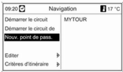 OPEL Astra J Phase 2 (2012-2015) Infotainment System - Ajout de destinations intermédiaires à la tournée - 1