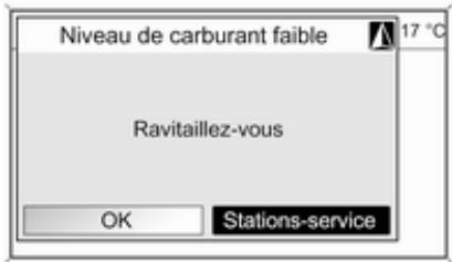 OPEL Astra J Phase 2 (2012-2015) Infotainment System - Niveau de carburant faible - 1