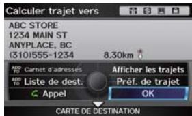 Acura ZDX (2013) - Navigation—Entrée d'une destination - 8