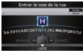 Acura ZDX (2013) - Navigation—Entrée d'une destination - 4