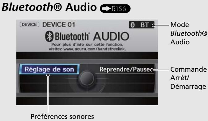 Acura ZDX (2013) - Affichage de réglage audio - 4
