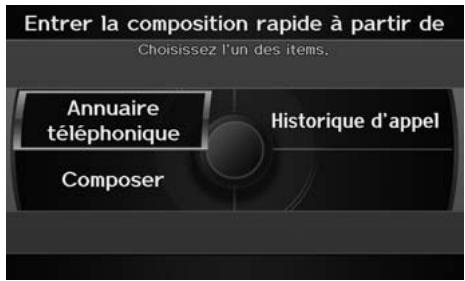 Acura ZDX (2013) - Touche INFO/PHONE ▶ Téléphone cellulaire ▶ CONFIGURATION TÉLÉPHONE - 2