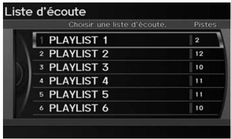 Acura ZDX (2013) - Ajout d'une piste à une liste d'écoute utilisateur - 1
