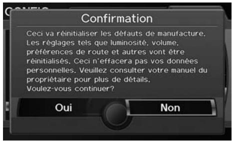 Acura ZDX (2013) - Réinitialisation des réglages par défaut - 2