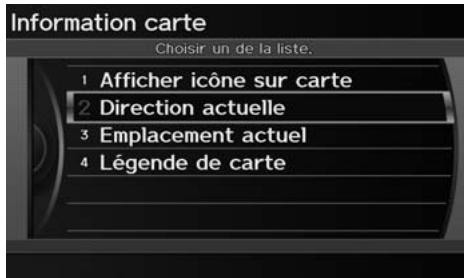Acura ZDX (2013) - Touche ENTER (sur la carte) ▶ Information carte - 1