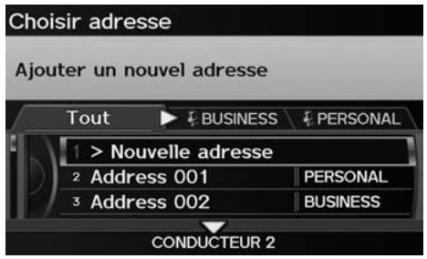 Acura ZDX (2013) - Carnet d'adresses - 1