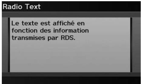 Acura ZDX (2013) - Affichage du texte radio - 1