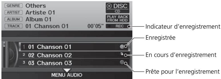 Acura ZDX (2013) - Enregistrement d'un CD de musique sur le disque dur - 1
