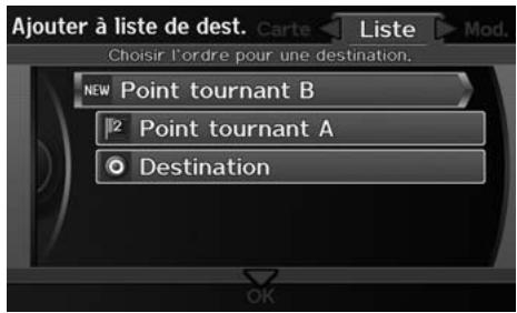 Acura ZDX (2013) - Ajout de points de route à partir de l'écran Calculer trajet vers - 2