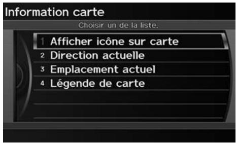 Acura ZDX (2013) - Touche ENTER (sur la carte) ▶ Information carte - 1