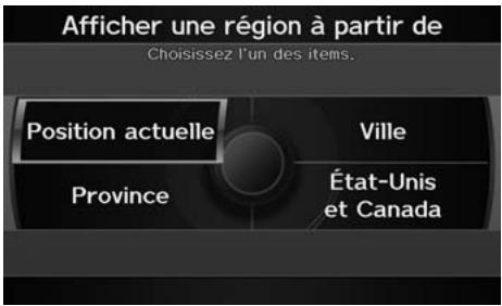 Acura ZDX (2013) - Touche MENU ▶ Dest. MENU 2 ▶ Pointer sur carte - 1