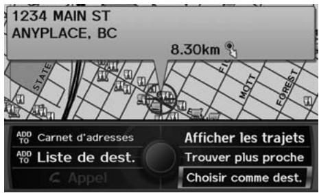 Acura ZDX (2013) - Sélection d'une destination sur la carte - 2