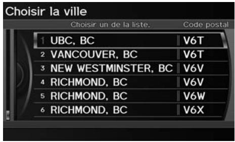 Acura ZDX (2013) - » Sélection d'une ville par code postal - 1