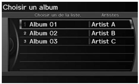Acura ZDX (2013) - Affichage des informations de musique - 2