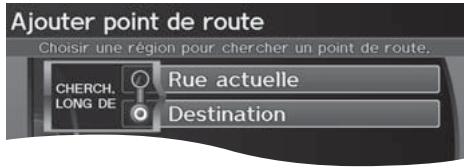 Acura ZDX (2013) - Touche MENU (en cours de trajet) ▶ Point de route - 2