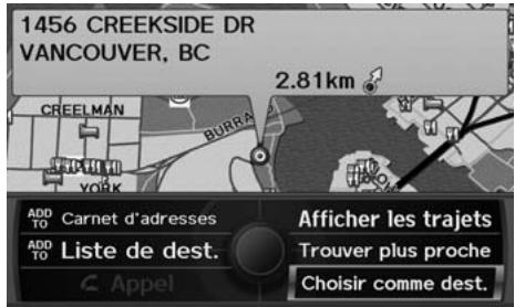 Acura ZDX (2013) - Touche MENU ▶ Dest. MENU 2 ▶ Coordonnée - 3