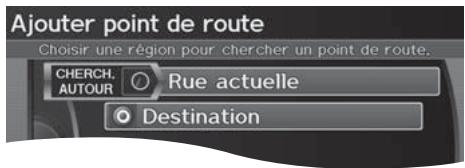 Acura ZDX (2013) - Touche MENU (en cours de trajet) ▶ Point de route - 1