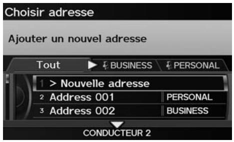 Acura ZDX (2013) - Carnet d'adresses - 2