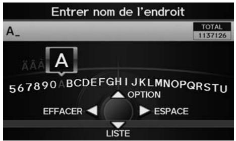Acura ZDX (2013) - Touche MENU ▶ Nom d'endroit - 1