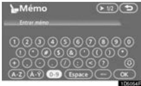 TOYOTA Tundra (2007-2009) Navigation et multimédia - Pour taper des numéroes et des signes - 1