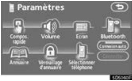TOYOTA Tundra (2007-2009) Navigation et multimédia - — Modifier les paramètres du téléphone Bluetooth® - 3