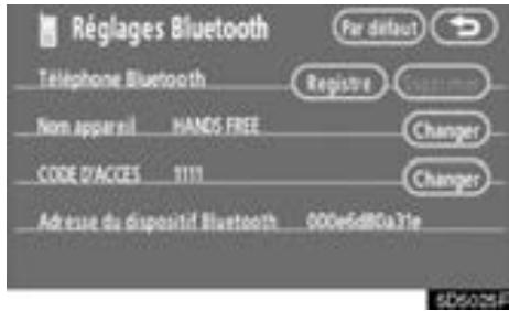 TOYOTA Tundra (2007-2009) Navigation et multimédia - — Déclarer un téléphone Bluetooth® - 5