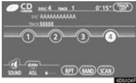 TOYOTA Tundra (2007-2009) Navigation et multimédia - SELECTION D'UNE PISTE CHOISIE - 2