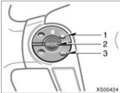 TOYOTA Tundra (2007-2009) Navigation et multimédia - Télécommande du système audio/vidéo (contacteurs au volant) - 1