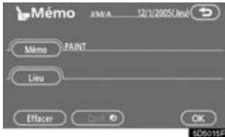 TOYOTA Tundra (2007-2009) Navigation et multimédia - Utilisez le clavier pour composer le mémo. - 1