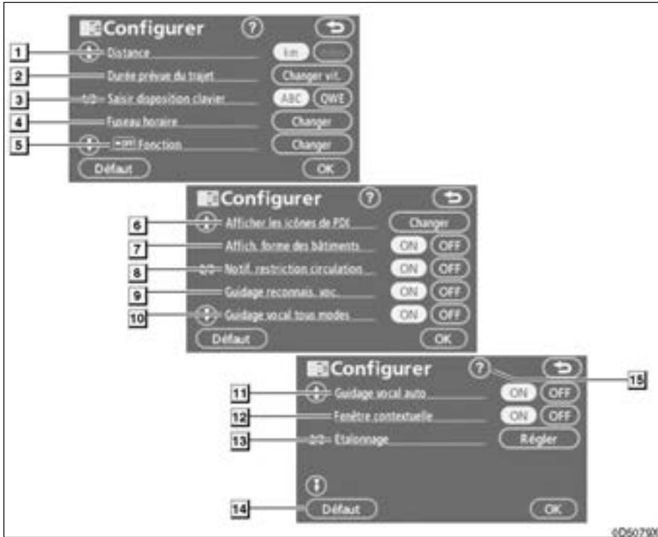 TOYOTA Tundra (2007-2009) Navigation et multimédia - Référencerapide(écran“Configurer”) - 1