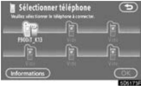 TOYOTA Tundra (2007-2009) Navigation et multimédia - - Affichage des informations Bluetooth® Vous pouvez voir ou régler les informations du téléphone Bluetooth® sur le système. - 1