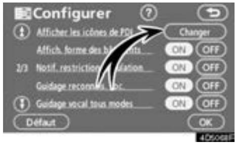 TOYOTA Tundra (2007-2009) Navigation et multimédia - - Changement de catégorie de PDI (Afficher icones PDI) - 1