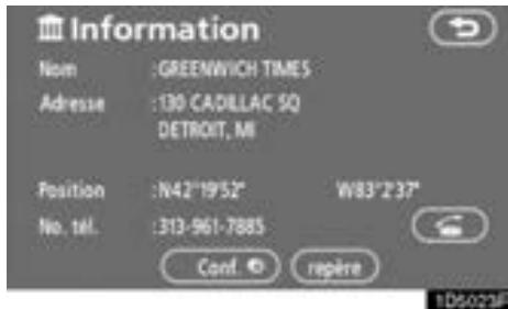 TOYOTA Tundra (2007-2009) Navigation et multimédia - INFORMATIONS DU PDI - 2