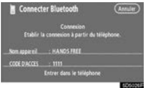 TOYOTA Tundra (2007-2009) Navigation et multimédia - — Déclarer un téléphone Bluetooth® - 6