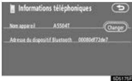 TOYOTA Tundra (2007-2009) Navigation et multimédia - - Affichage des informations Bluetooth® Vous pouvez voir ou régler les informations du téléphone Bluetooth® sur le système. - 3