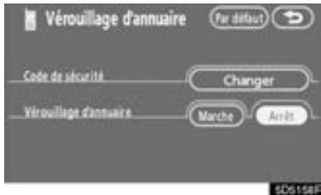 TOYOTA Tundra (2007-2009) Navigation et multimédia - Effleurez "Vérouillage d'annuaire". - 1