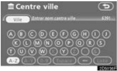 TOYOTA Tundra (2007-2009) Navigation et multimédia - Effleurez "Saisir centre ville". - 1