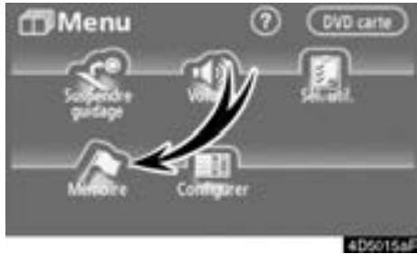 TOYOTA Tundra (2007-2009) Navigation et multimédia - Appuyez sur la touche "MENU". - 1