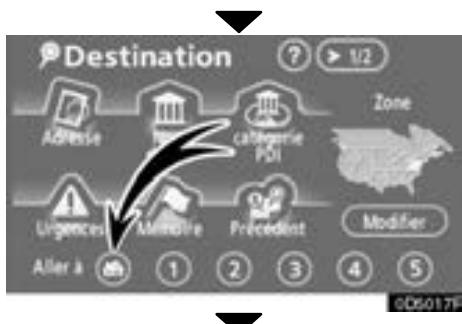 TOYOTA Tundra (2007-2009) Navigation et multimédia - — Paramétrage de domicile comme destination - 2
