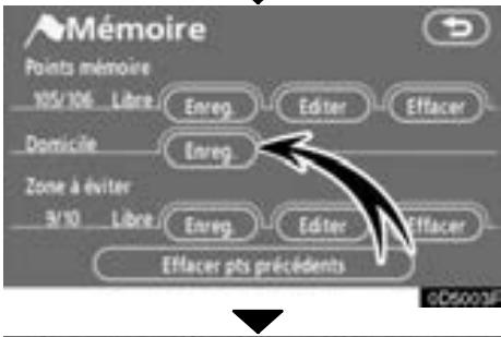 TOYOTA Tundra (2007-2009) Navigation et multimédia - — Enregistrement d'un domicile - 3